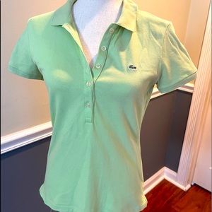 Green women’s Lacoste shirt size medium
